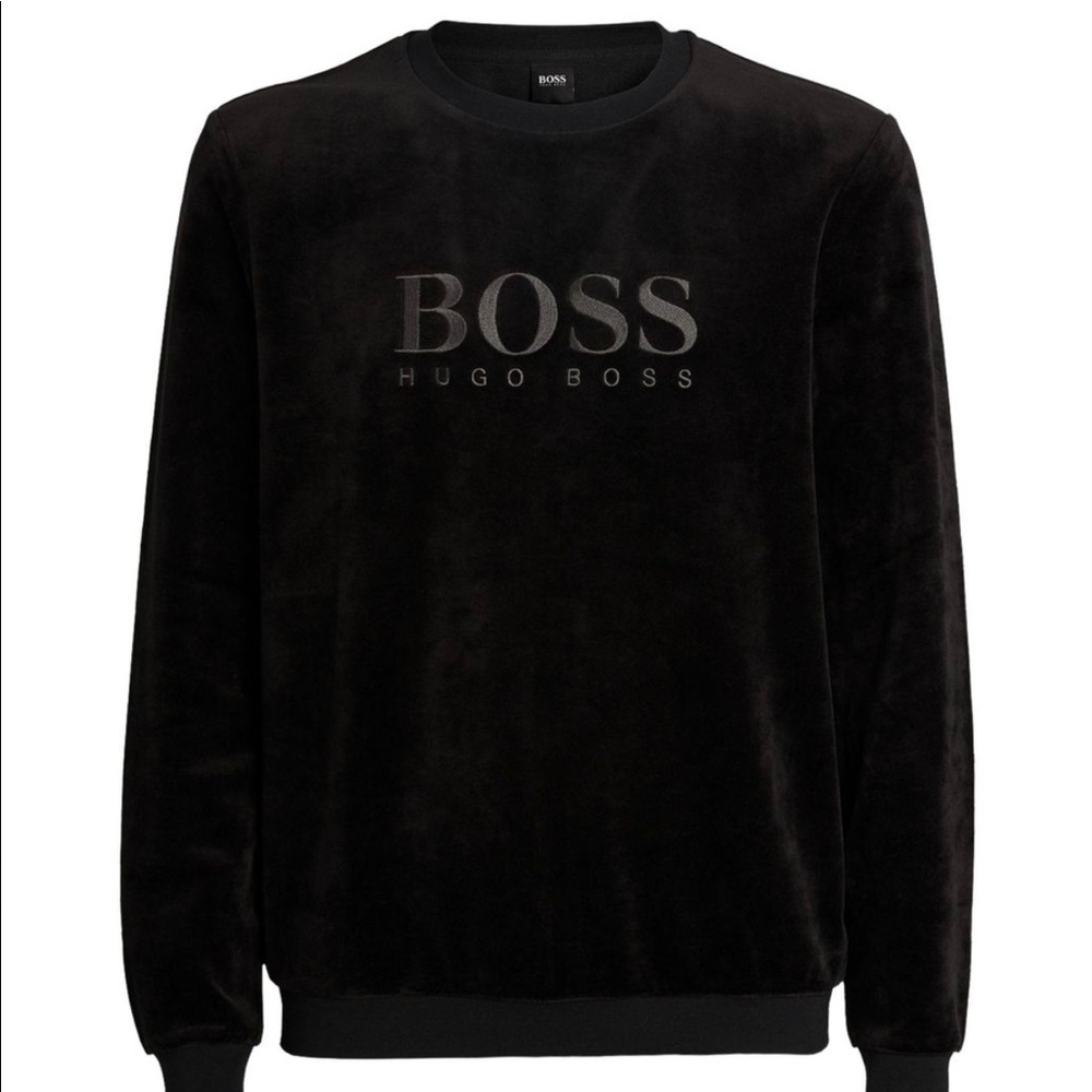 HUGO BOSS VELOUR SWEATSHIRT